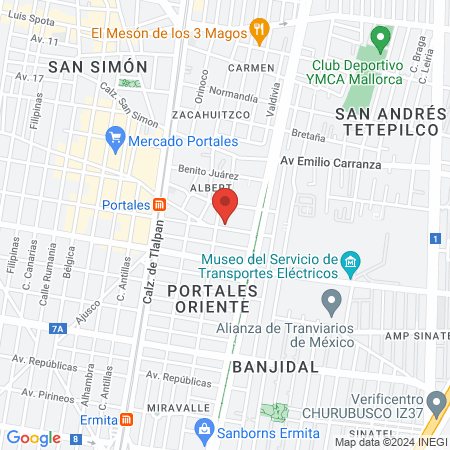 Maria Elena Blando Bernal map