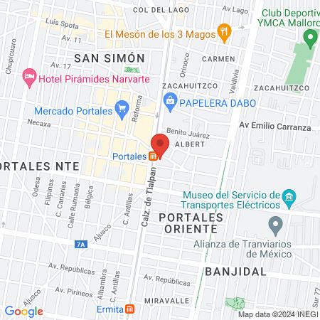 Dentis+a Portales map