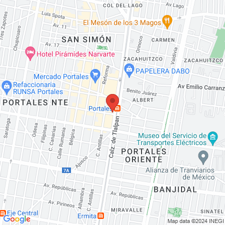 Consultorio Portales map