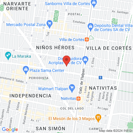 BB EMPODERADA SUCURSAL AMÉRICAS UNIDAS map