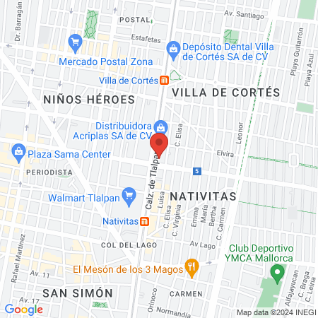 Consultorios dentales del Sector Privado map