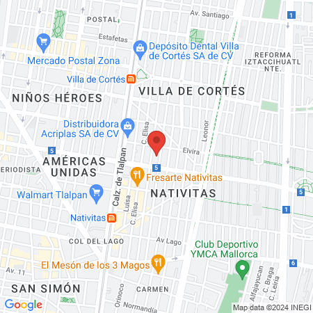 Monica Gabriela Rubio Monroy Dentista Benito Juárez map