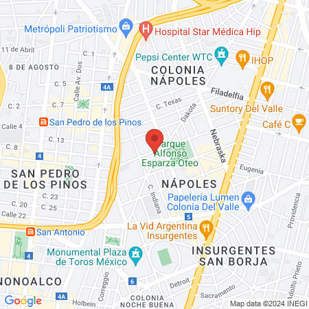 Hospital-Clínica Nápoles map