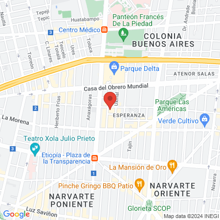 Clínica de Rehabilitación Física, Deportiva y Neurológica map
