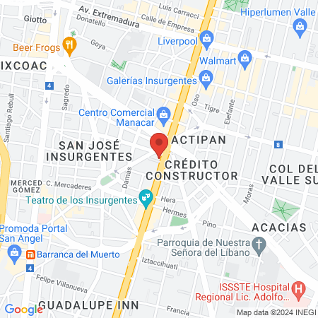 DC Maat San José Insurgentes map