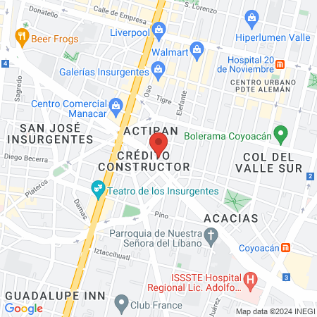 Consultorio de Odontología Pediátrica map