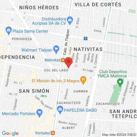 Dra. Yuriko Imelda Maeshiro Nieves, Ginecólogo map
