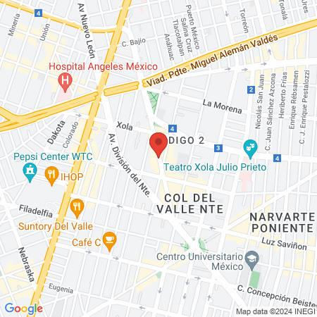 Dra. Silvia Tirado Avendaño map