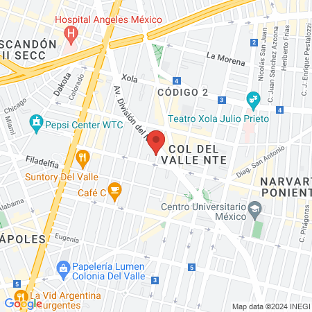 Dra. Norma Mercado Cabrera map