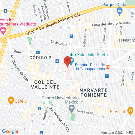 IMSS Hospital General Regional 1 "Carlos MacGregor" map