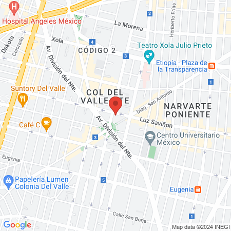 Clínica Veterinaria del Valle map