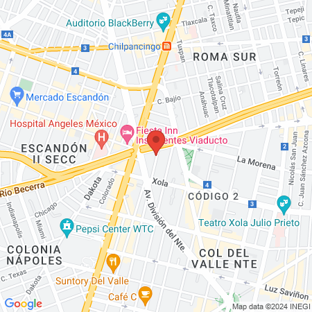 Dra. Rosalba Almanza map