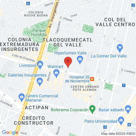 PIlates Body Evolution Del Valle map