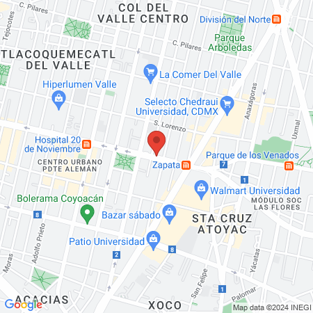 La clínica de especialidades dentales map