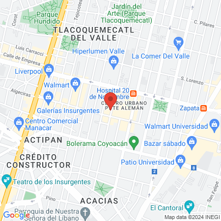 Clínica Dental Del Valle map