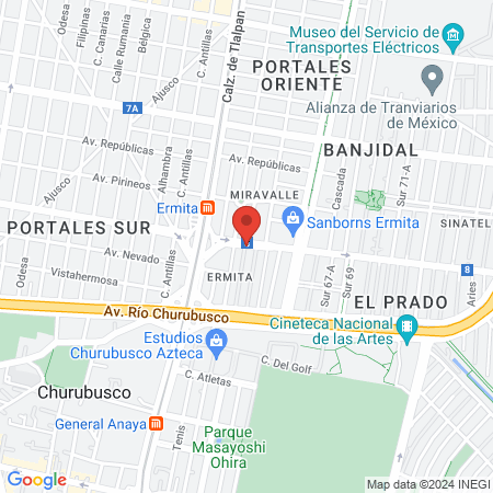 Doctor Arellano Alvarado Miguel Angel map