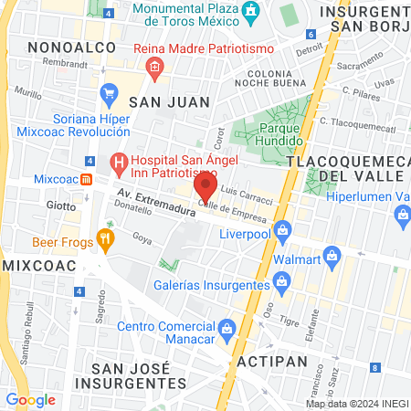 The Barber's Spa Mixcoac map