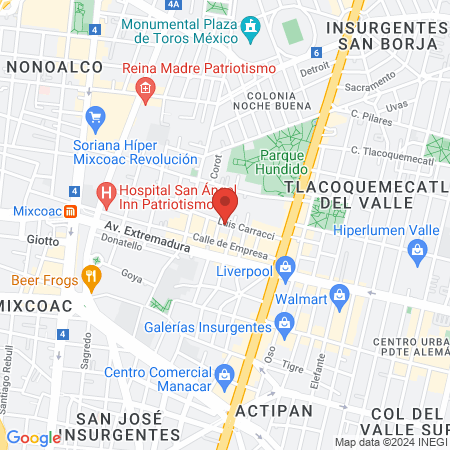 Dra. Mónica Patricia Del Río Cabrero, Psiquiatra map