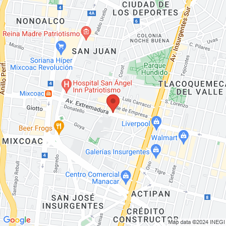 Dra. María de Lourdes González Del Rincón map