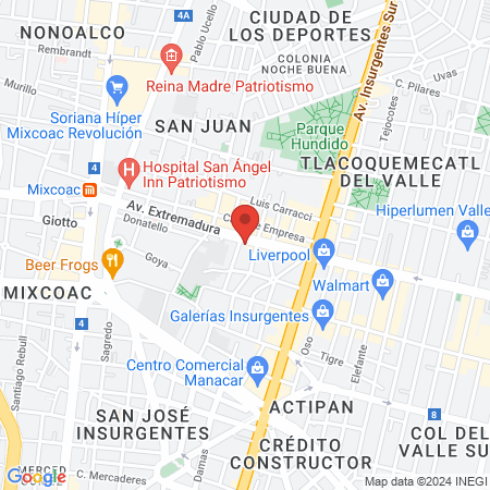 Hospital San Agustín map