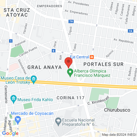 Gimnasio Olímpico Juan de la Barrera map