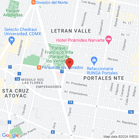 HUESERO, MASAJISTA, TERAPEUTA DEL PARQUE DE LOS VENADOS. map