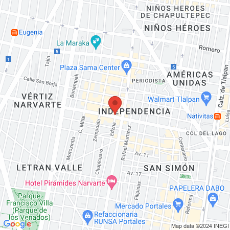 Estética Polanco map