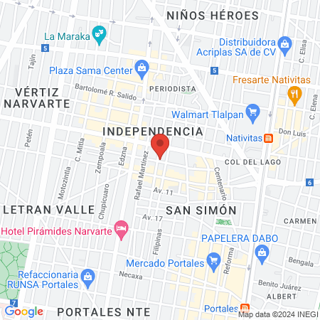 Uniclar Especialidades Dentales map