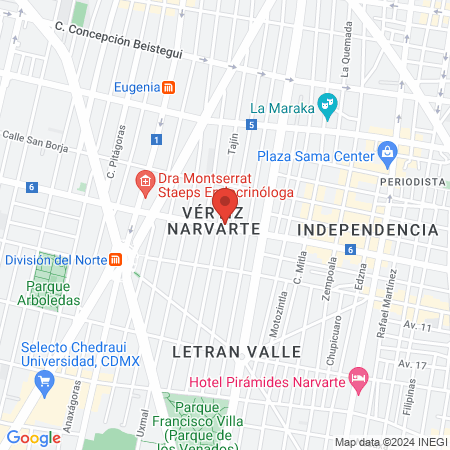 CLINICA DE ESPECIALIDADES ODONTOLOGICAS map