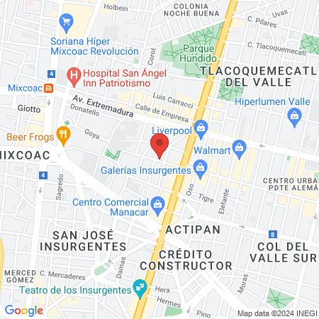 Banein Nails Studios Del Valle map