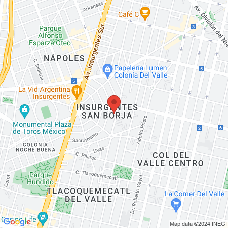 Dra. Claudia Ivette Aguilar Ramos, Alergólogo Inmunólogo Pediatra CDMX map