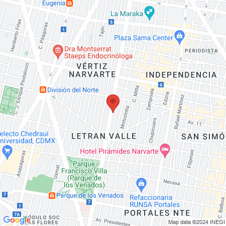 Dra Guadalupe Garcia Hidalgo map