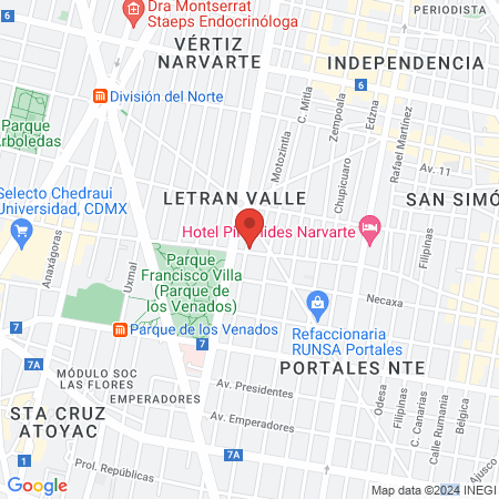 Dra. Ileana Ramirez Robles map