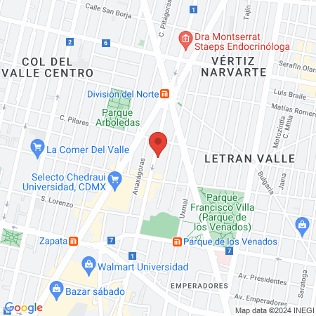 Integración Y Planificación Social S.C. de C. de R.L. de C.V map