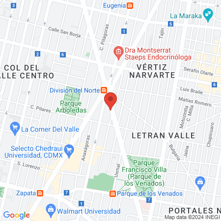 Veterinaria Mister Mascotas División del Norte map