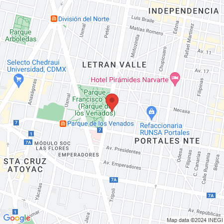 HOSPITAL DE ESPECIALIDADES VETERINARIAS GREEN PET map
