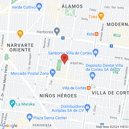 Clínica y salon de belleza holistica map