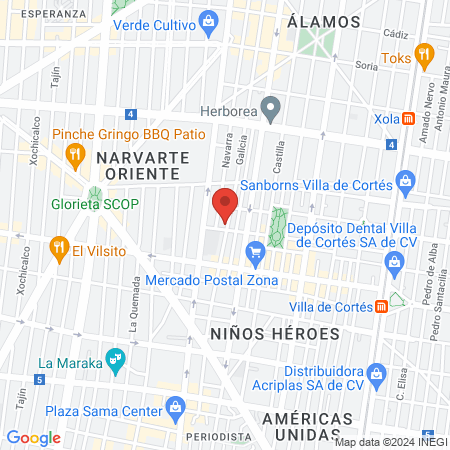 Consultorio ginecólogo map