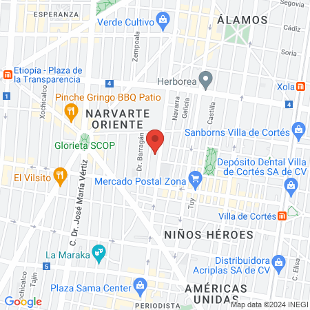 Perros Guapos Narvarte map