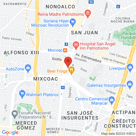 Dr. Lozano Elizondo David Oftalmólogo Benito Juárez map