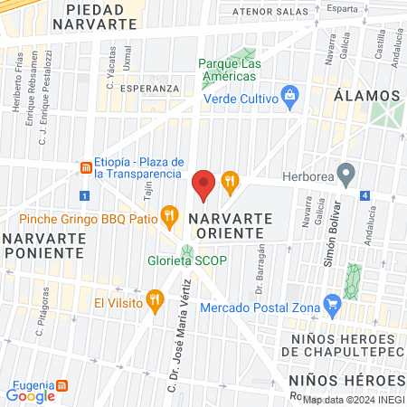 Dra. Ana Laura Valdés Peñaloza, Psiquiatra map