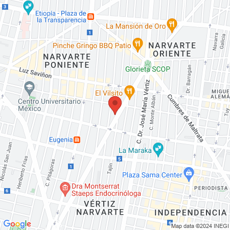 Dra. Sonia Lily Cruz Luna map