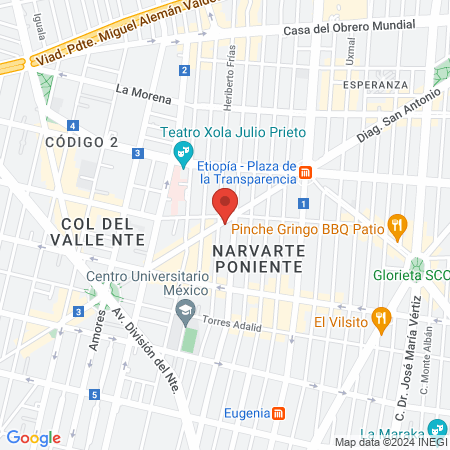 Korpo Evoluzione Narvarte map