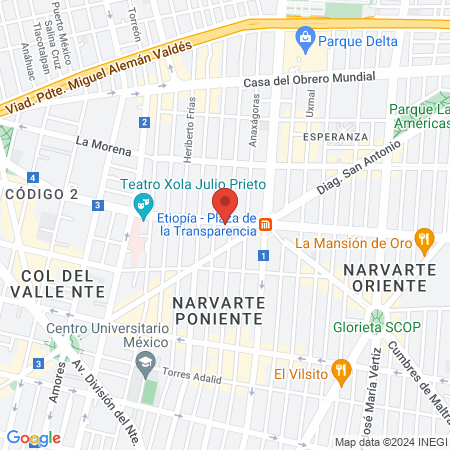Knockout Boxing Club Narvarte map