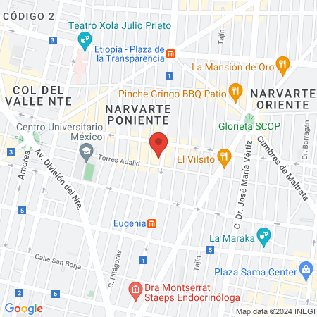 OdontoclinicMX NARVARTE map