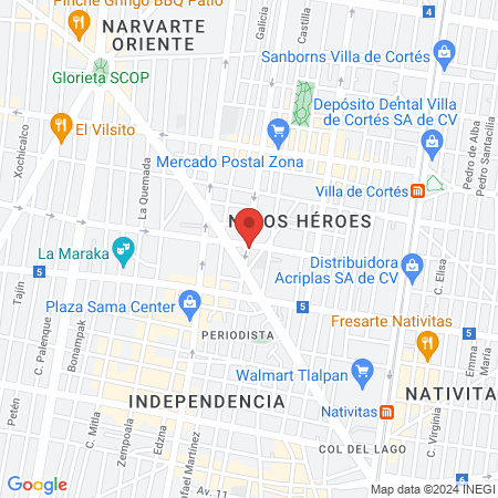 House of Color Nails Suc. Simón Bolivar map