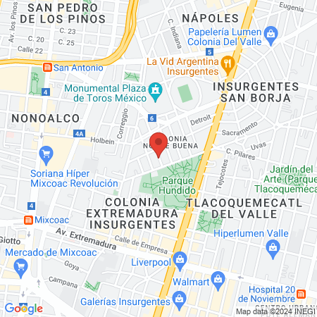 Avanttica Especialidades Dentales map