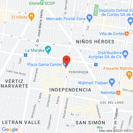 S.O.S. Doctor a Domicilio map