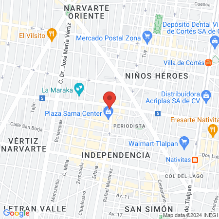 Bioredmédica Laboratorios map