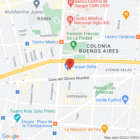 Uñas Finas Parque Delta map